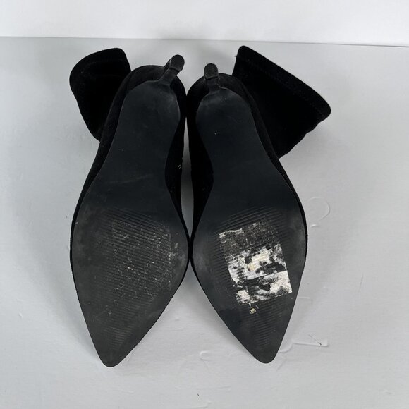 NEW BP Braylee Pointed Toe Bootie 6 Black Stiletto Sock Ankle Boot Heel Glam - Picture 5 of 8